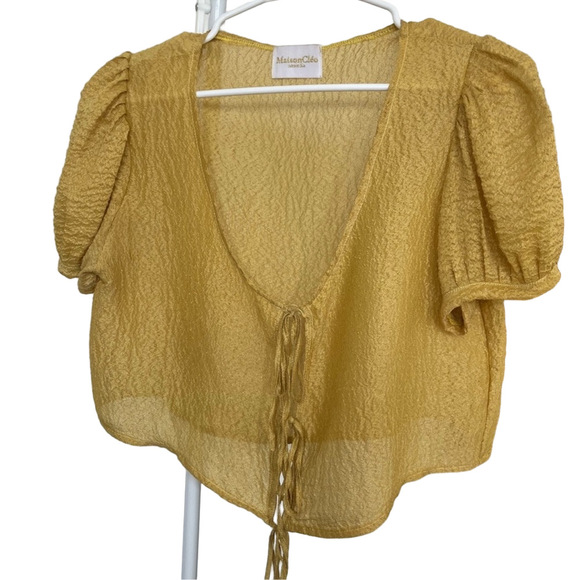Maison Cleo made in France gold silk Annie blouse INCREDIBLY RARE - Picture 8 of 12